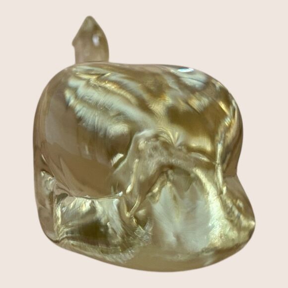 🐳 VTG SMALL GLASS WHALE FIGURINE NO CHIPS NO CRACKS 5" x 2" - Picture 6 of 6